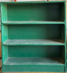 3 Tier Green Painted Wood Bookshelf