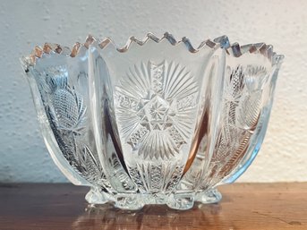 Etched Crystal Bowl