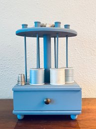 Small Blue Sewing Holder