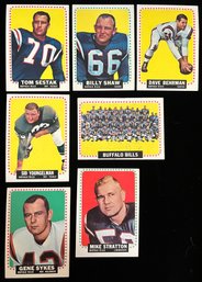 1964 Buffalo Bills - Topps Football Cards - Billy Shaw, Dave Behrman, Sid Youngelman