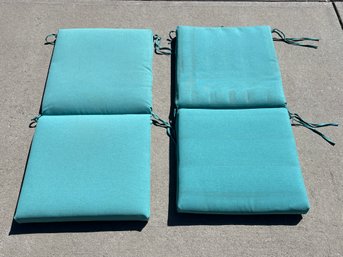 Pair Of Blue Patio Chair Cushions