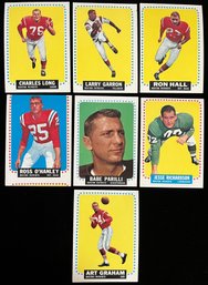 1964 Boston Patriots - Topps Football Cards - Babe Parilli, Art Graham, Charles Long