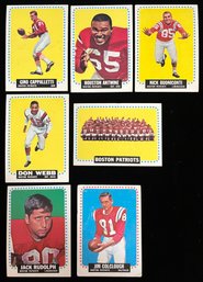 1964 Boston Patriots - Topps Football Cards - Gino Cappalletti, Houston Antwine, Nick Buoniconti