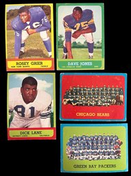 1963 Topps Football Cards - Rosey Grier, Dick Lane, Dave Jones, Chicago, Green Bay