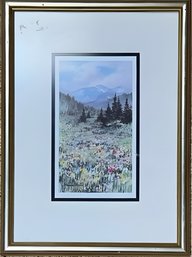Framed Signed Sharon Hults Mountain Scape