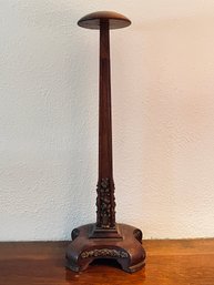 Hand Carved Wood Hat Stand