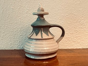 Small Pottery Oil Lamp