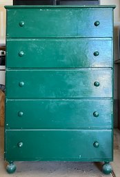 Green Painted Wooden Dresser