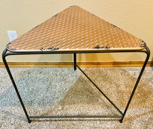 Triangular Metallic End/accent Table