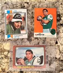 Joe Namath Collectible Topps Trading Cards