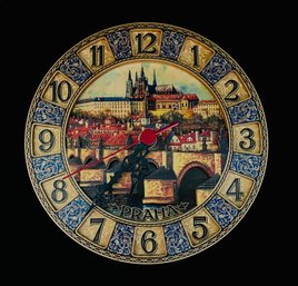 Prague Wall Clock, Handmade In The Czech Republic