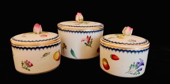 Trio Of Richard Ginori Porcelain Trinket Boxes