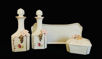 Vintage Porcelain Vanity Set