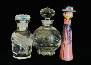 Trio Of Glass Bottles