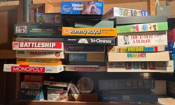 Mad Magazine Game, Battleship, Rummy Royal And Many More Board Games