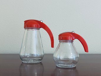 Pair Of Small Vintage Syrup Dispensers