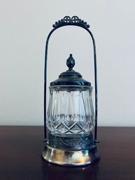 Antique Victorian Clear Pickle Jar Castor
