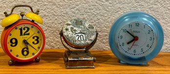 Trio Of Small Desk Clocks