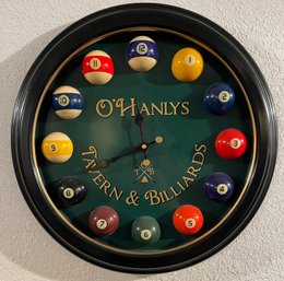 Pool Ball BIlliards Clock