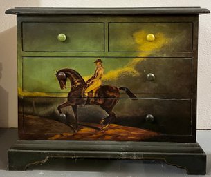 Painted Dresser With Horse Design