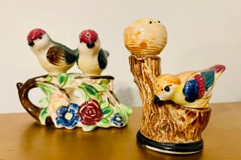 Pair Of Bird Ceramic Salt And Pepper Shakers