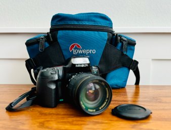 Minolta Maxxum 330si RZ 35 MM Camera With Lens And Lowepro Bag