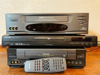 DVD Player And VCRs - Toshiba & White Westinghouse