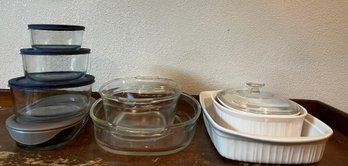 Pyrex Lidded Storage Bowls And CorningWare Casseroles