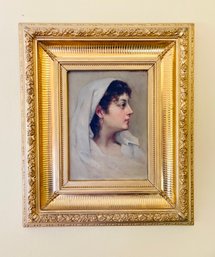 J. Enery Portrait Print In Golden Frame