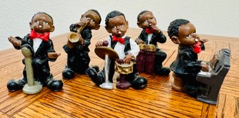 5 PC Lot Of Band Musicians Figurines