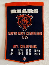 Bears Super Bowl Champions 1985 Felt Banner