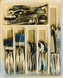 Assorted Oneida Stainless Steel Flatware Set With Serving Pieces