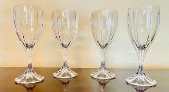 4 Crystal Wine Glasses