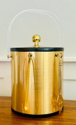 Vintage Gold Color Ice Bucket With Tools