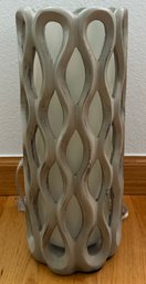 Plastic Swirl Cylinder Style Table Lamp