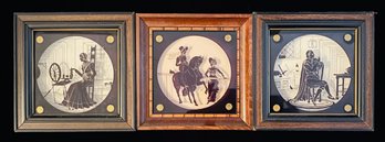 Vintage Silhouette Reversed Inlaid Glass