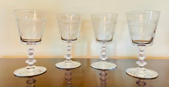 Set Of 4 Crystal Water Goblets