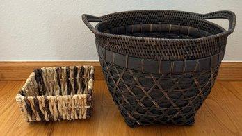 Pair Of Wicker Baskets