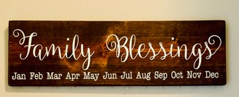 Family Blessings 12 Month Decorative Wall Hanging