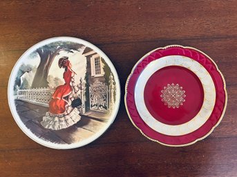 Small Decorative Plates By Avon And Mitterteich