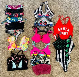 Collection Of Bathing Suits From Aerie, J Crew, Pink And More