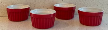Set Of Red Kook Porcelain Ramekins By Target Home