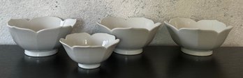 Vintage Porcelain Lotus Serving Bowls