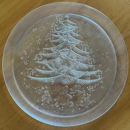 Vintage Duralex Tempered Glass Christmas Tree Christmas Platter