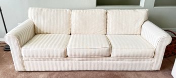 Bahaus Cream Beige Color Striped Sofa
