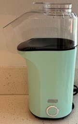 Dash Aqua Hot Air Popcorn Popper Maker W/ Measuring Cup