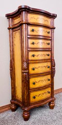 Handpainted Wooden Jewelry Armoire