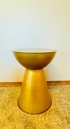 Gold Metal Drumside Table