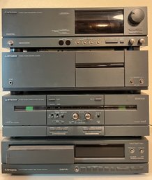 Mitsubishi Sound System Including CD Player, Cassette Deck, And Phono Pre-amp