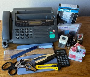 Office Classics - Fax Machine, Rolodex Cards